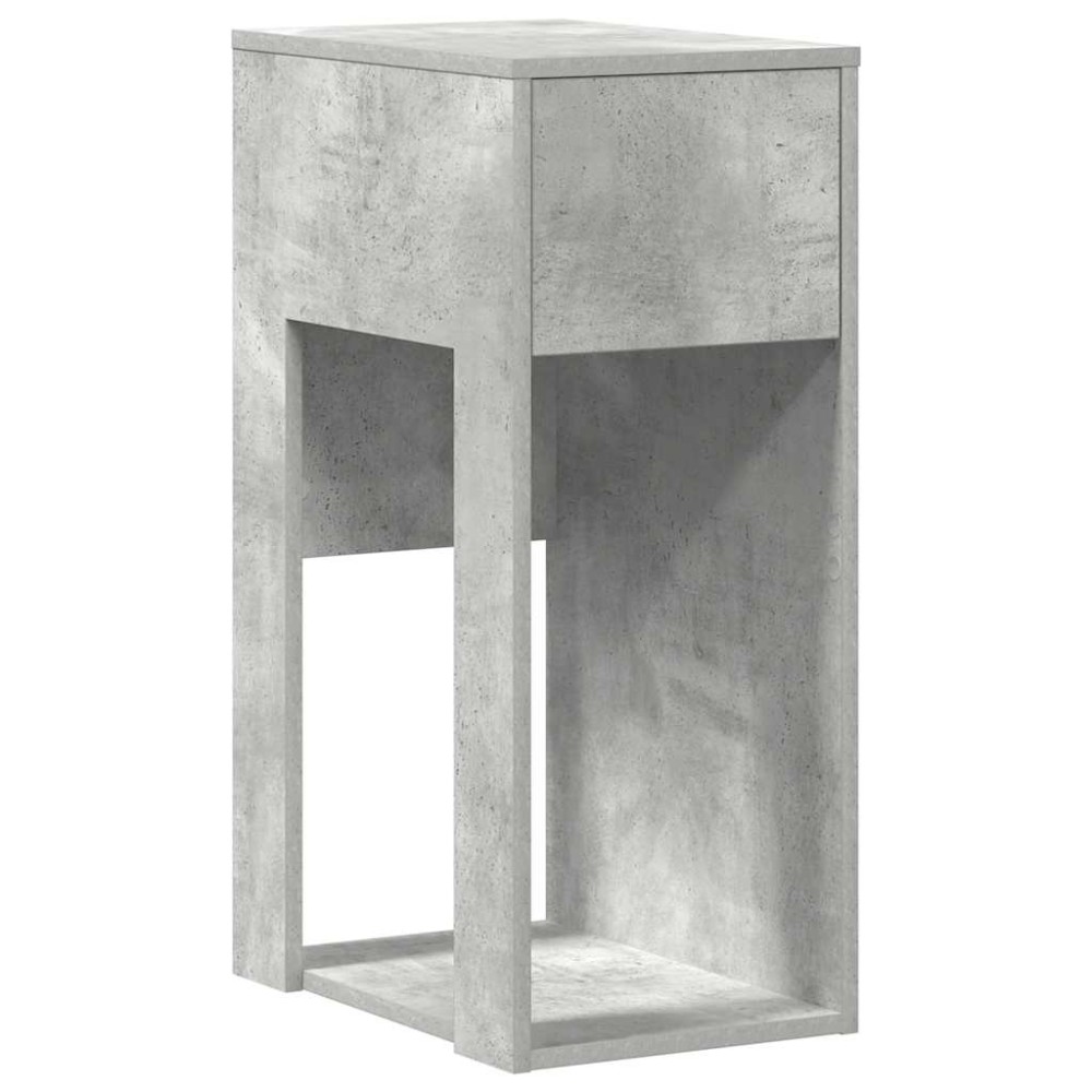 vidaXL Suport turn computer cu sertar gri beton 30x44x74 cm