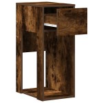 vidaXL Suport turn pentru computer cu sertar Stejar afumat 30x44x74 cm
