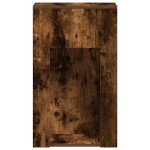 vidaXL Suport turn pentru computer cu sertar Stejar afumat 30x44x74 cm