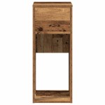 vidaXL Suport turn pentru computer cu sertar lemn vechi 30x44x74 cm