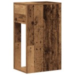 vidaXL Suport turn pentru computer cu sertar lemn vechi 30x44x74 cm