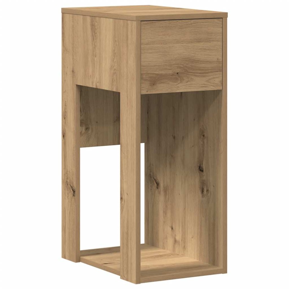 vidaXL Suport turn pentru computer cu sertar Artisan Stejar 30x44x74cm