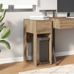 vidaXL Suport turn pentru computer cu sertar Artisan Stejar 30x44x74cm