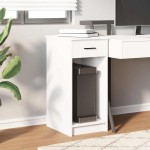 vidaXL Suport turn pentru computer cu sertar alb 35x45x77 cm vidaXL Suport turn pentru computer cu sertar alb 35x45x77 cm