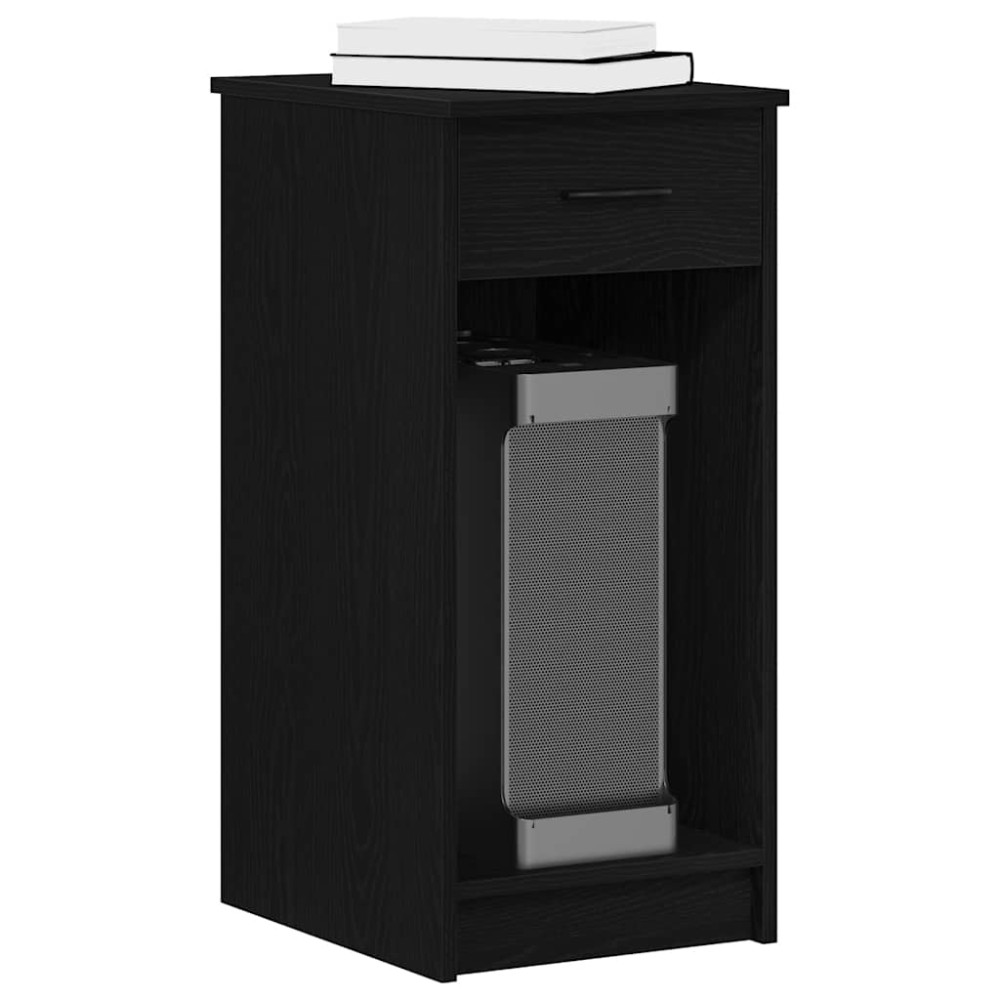 vidaXL Suport turn pentru computer cu sertar negru 35x45x77 cm