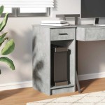 vidaXL Suport turn computer cu sertar gri beton 35x45x77 cm
