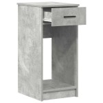 vidaXL Suport turn computer cu sertar gri beton 35x45x77 cm