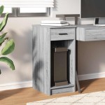 vidaXL Suport turn computer cu sertar gri Sonoma 35x45x77 cm