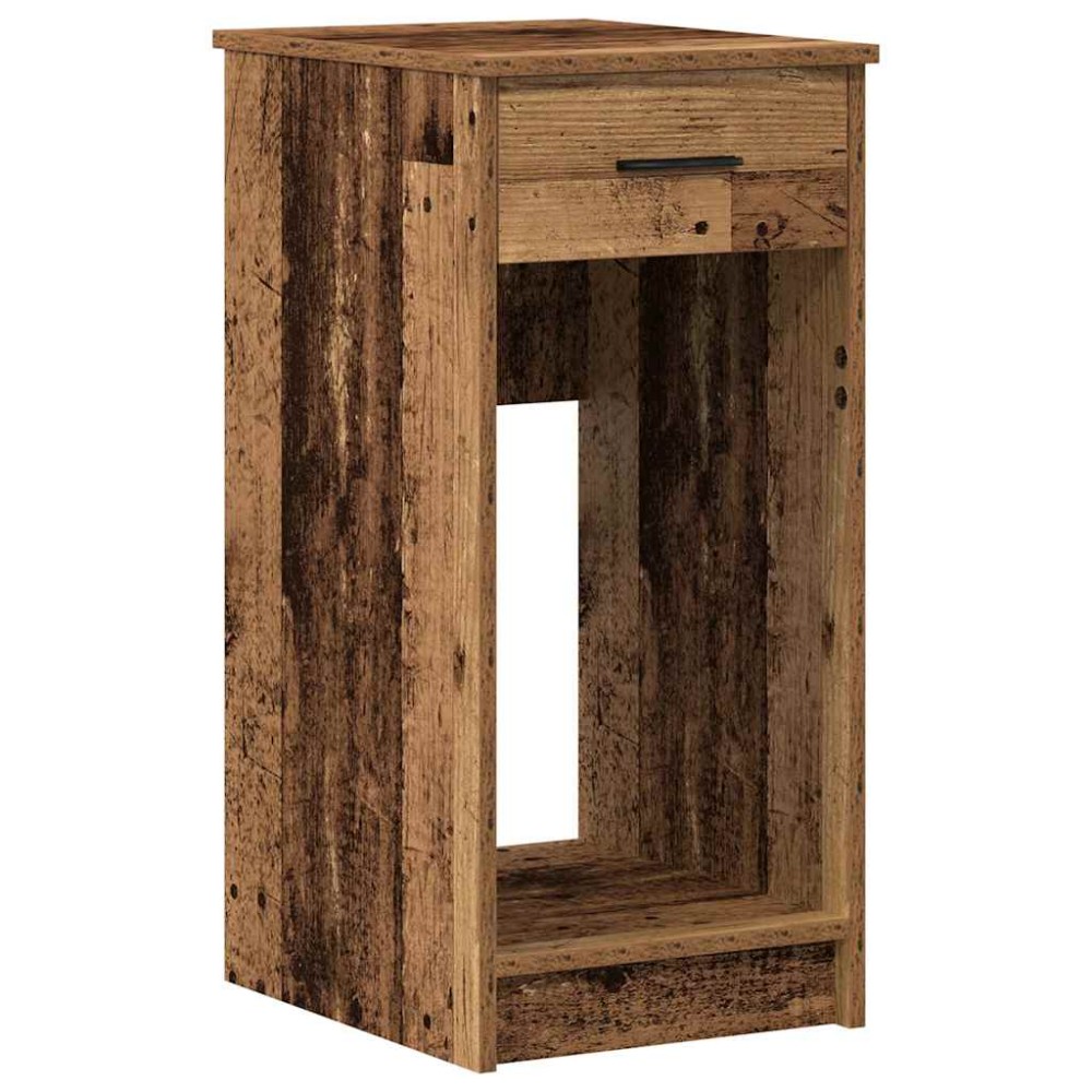vidaXL Suport turn pentru computer cu sertar lemn vechi 35x45x77 cm
