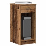 vidaXL Suport turn pentru computer cu sertar lemn vechi 35x45x77 cm vidaXL Suport turn pentru computer cu sertar lemn vechi 35x45x77 cm