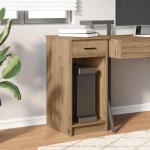 vidaXL Suport turn pentru computer cu sertar Artisan Stejar 35x45x77cm vidaXL Suport turn pentru computer cu sertar Artisan Stejar 35x45x77cm