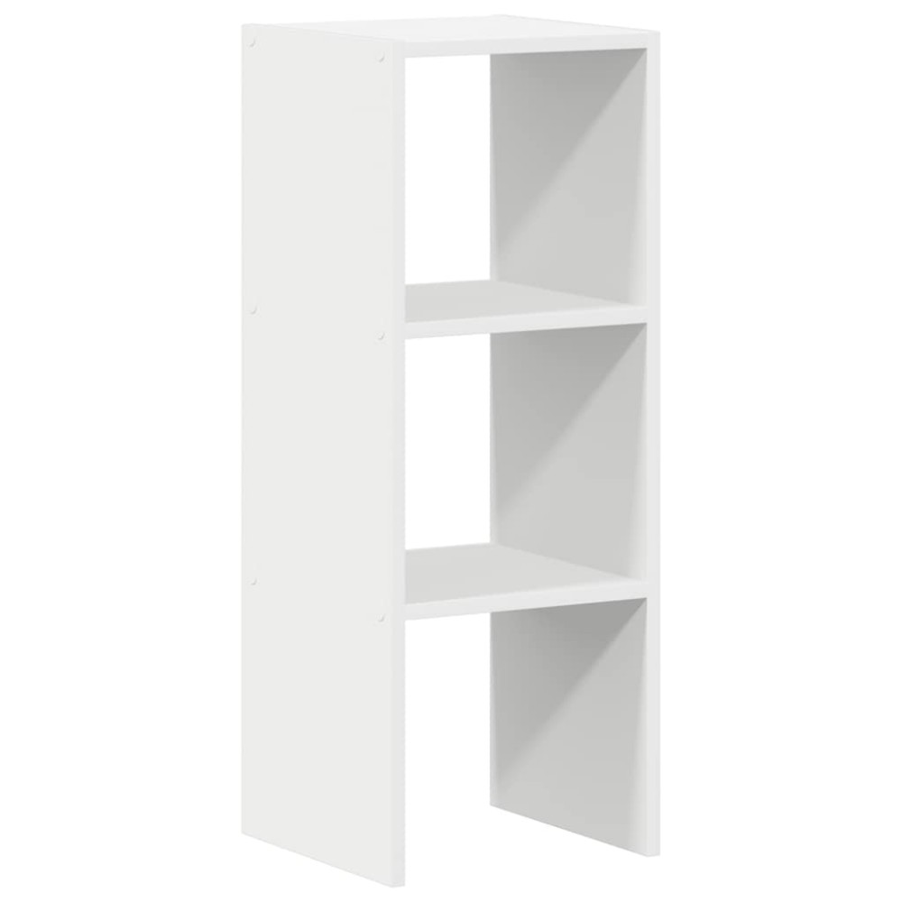 vidaXL Bibliotecă stivuabilă, alb, 30x30x80 cm, din lemn prelucrat