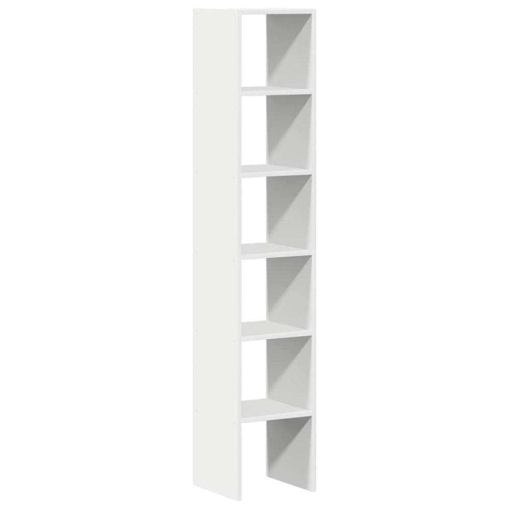 vidaXL Biblioteci 2 buc, stivuibile, alb, 30x30x80 cm, lemn prelucrat