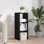 vidaXL Bibliotecă stivuabilă din stejar negru din lemn prelucrat vidaXL Bibliotecă stivuabilă din stejar negru din lemn prelucrat