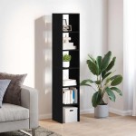 vidaXL Biblioteci 2 buc, stivuibile, stejar negru, lemn prelucrat
