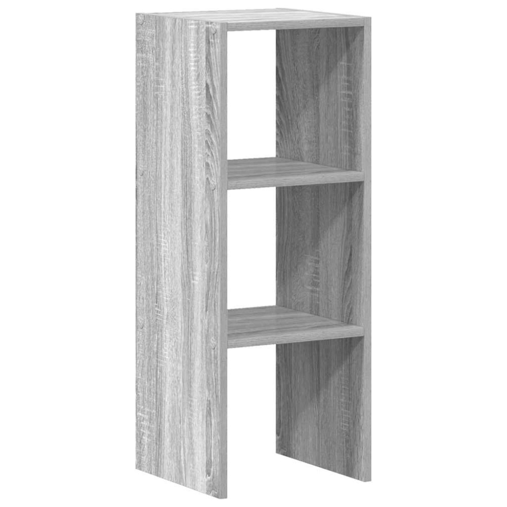 vidaXL Bibliotecă stivuabilă Gri sonoma 30x30x80 cm Lemn prelucrat