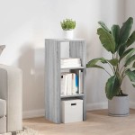 vidaXL Bibliotecă stivuabilă Gri sonoma 30x30x80 cm Lemn prelucrat vidaXL Bibliotecă stivuabilă Gri sonoma 30x30x80 cm Lemn prelucrat