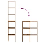 vidaXL Biblioteci 2 buc Lemn vechi stivuibil 30x30x80cm Lemn prelucrat vidaXL Biblioteci 2 buc Lemn vechi stivuibil 30x30x80cm Lemn prelucrat
