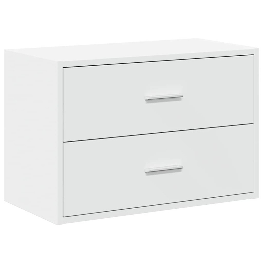 vidaXL Dulap cu 2 sertare alb 60x31x40 cm lemn prelucrat
