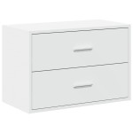 vidaXL Dulap cu 2 sertare alb 60x31x40 cm lemn prelucrat