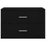 vidaXL Dulap cu 2 sertare stejar negru 60x31x40 cm lemn prelucrat