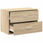 vidaXL Dulap cu 2 sertare Stejar Sonoma 60x31x40 cm Lemn prelucrat