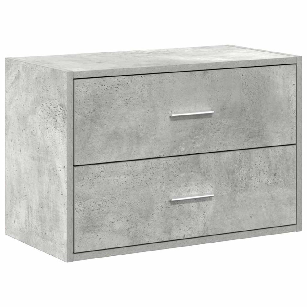 vidaXL Dulap cu 2 sertare Beton Gri 60x31x40 cm Lemn prelucrat