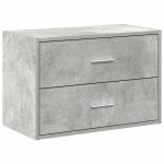 vidaXL Dulap cu 2 sertare Beton Gri 60x31x40 cm Lemn prelucrat vidaXL Dulap cu 2 sertare Beton Gri 60x31x40 cm Lemn prelucrat