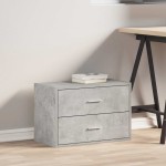 vidaXL Dulap cu 2 sertare Beton Gri 60x31x40 cm Lemn prelucrat vidaXL Dulap cu 2 sertare Beton Gri 60x31x40 cm Lemn prelucrat
