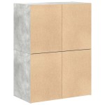 vidaXL Dulapuri cu 2 sertare 2 buc Beton Gri 60x31x40cm Lemn prelucrat