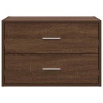 vidaXL Dulap cu 2 sertare din stejar maro 60x31x40 cm lemn prelucrat