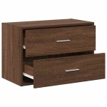vidaXL Dulap cu 2 sertare din stejar maro 60x31x40 cm lemn prelucrat
