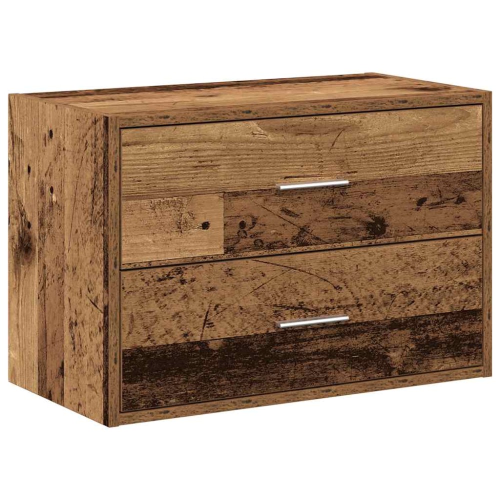 vidaXL Dulap cu 2 sertare Lemn vechi 60x31x40 cm Lemn prelucrat