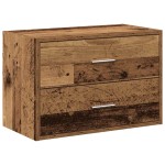 vidaXL Dulap cu 2 sertare Lemn vechi 60x31x40 cm Lemn prelucrat