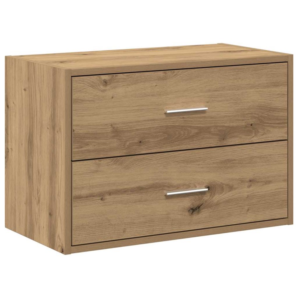 vidaXL Dulap cu 2 sertare Stejar artizanal 60x31x40 cm Lemn prelucrat