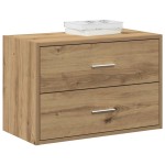 vidaXL Dulap cu 2 sertare Stejar artizanal 60x31x40 cm Lemn prelucrat vidaXL Dulap cu 2 sertare Stejar artizanal 60x31x40 cm Lemn prelucrat