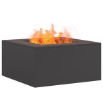 vidaXL Vatră de foc, negru, pătrată, 60x60x30 cm, oțel vidaXL Vatră de foc, negru, pătrată, 60x60x30 cm, oțel