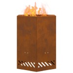 vidaXL Vatră de foc fără fum, hexagonal, 38x38x51 cm, oțel corten vidaXL Vatră de foc fără fum, hexagonal, 38x38x51 cm, oțel corten