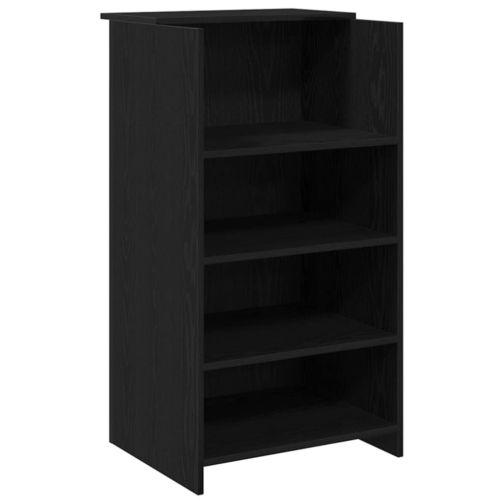 vidaXL Birou de recepție negru 55x50x103,5 cm Lemn prelucrat