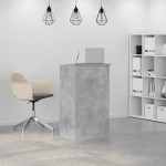 vidaXL Birou de recepție Gri beton 55x50x103,5 cm Lemn prelucrat