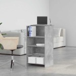 vidaXL Birou de recepție Gri beton 55x50x103,5 cm Lemn prelucrat