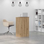 vidaXL Birou de recepție Stejar Artisan 55x50x103,5 cm Lemn prelucrat