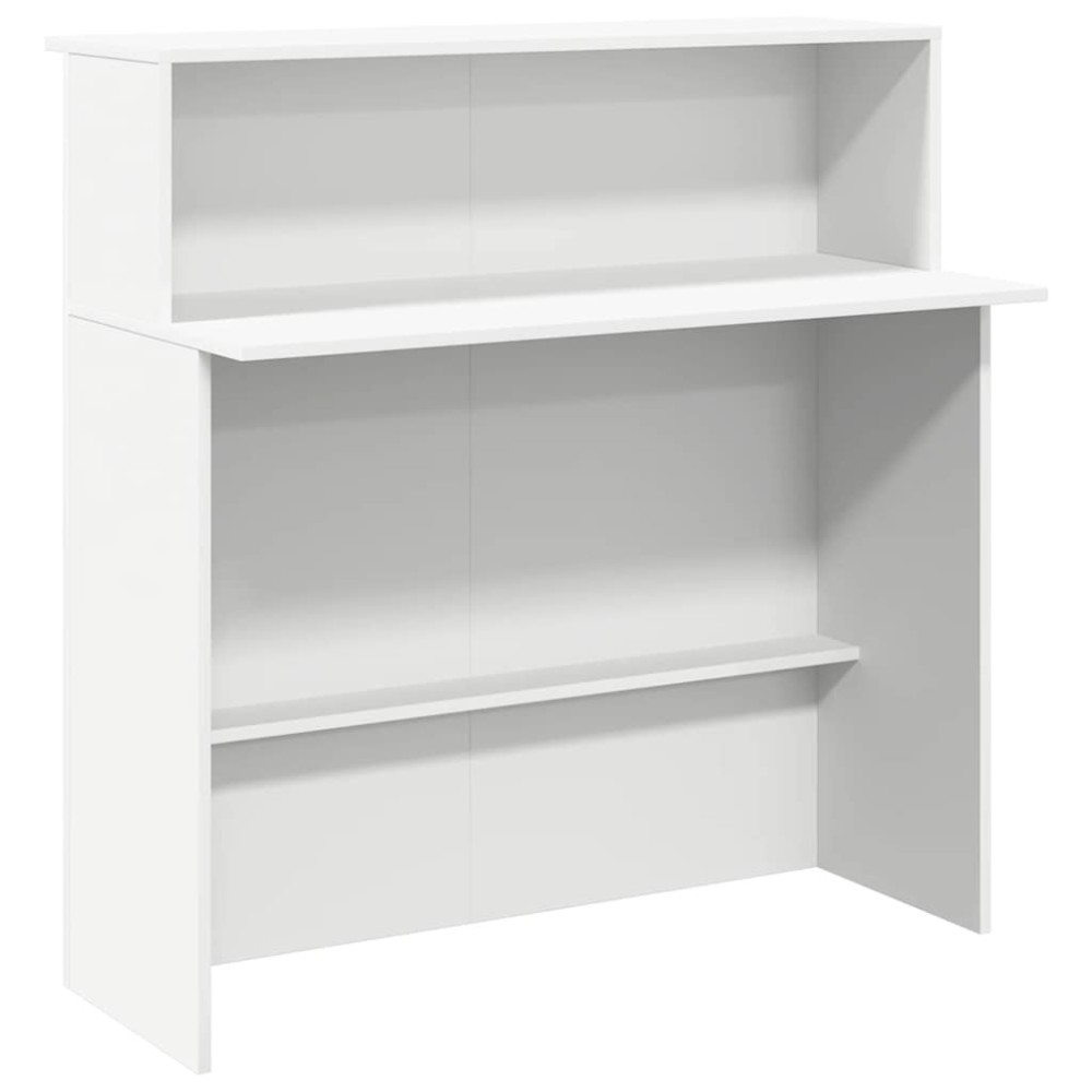 vidaXL Birou de recepție, alb, 100x50x103,5 cm, lemn stratificat