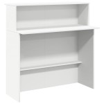 vidaXL Birou de recepție, alb, 100x50x103,5 cm, lemn stratificat
