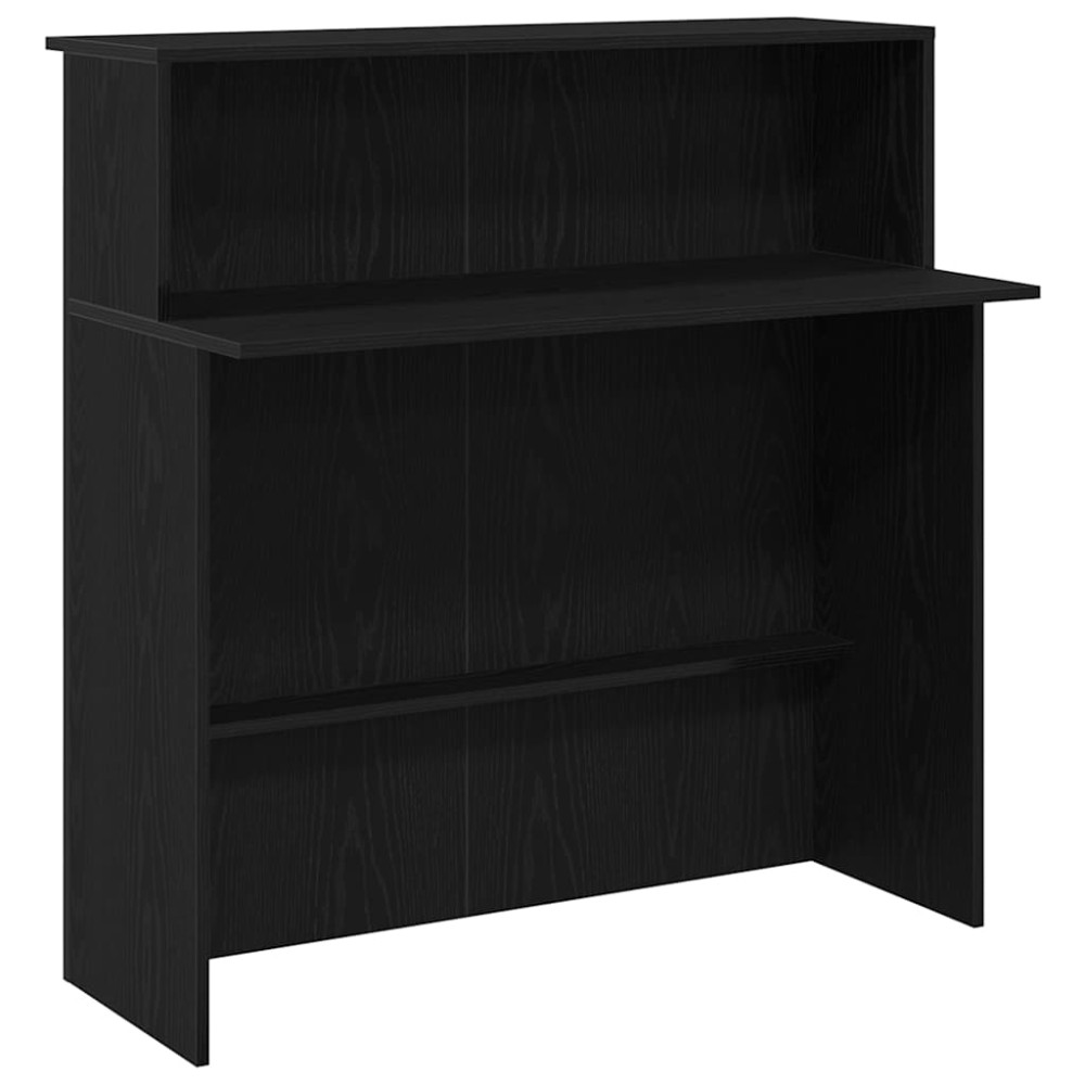 vidaXL Birou de recepție negru 100x50x103,5 cm Lemn prelucrat