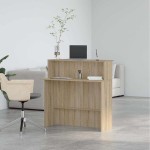 vidaXL Birou de recepție Stejar Sonoma 100x50x103,5 cm Lemn prelucrat vidaXL Birou de recepție Stejar Sonoma 100x50x103,5 cm Lemn prelucrat