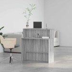 vidaXL Birou de recepție Gri Sonoma 100x50x103,5 cm Lemn prelucrat
