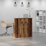 vidaXL Birou de recepție Lemn vechi 100x50x103,5 cm Lemn prelucrat vidaXL Birou de recepție Lemn vechi 100x50x103,5 cm Lemn prelucrat
