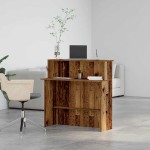 vidaXL Birou de recepție Lemn vechi 100x50x103,5 cm Lemn prelucrat vidaXL Birou de recepție Lemn vechi 100x50x103,5 cm Lemn prelucrat