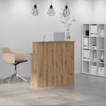 vidaXL Birou de recepție Stejar Artisan 100x50x103,5 cm Lemn prelucrat vidaXL Birou de recepție Stejar Artisan 100x50x103,5 cm Lemn prelucrat